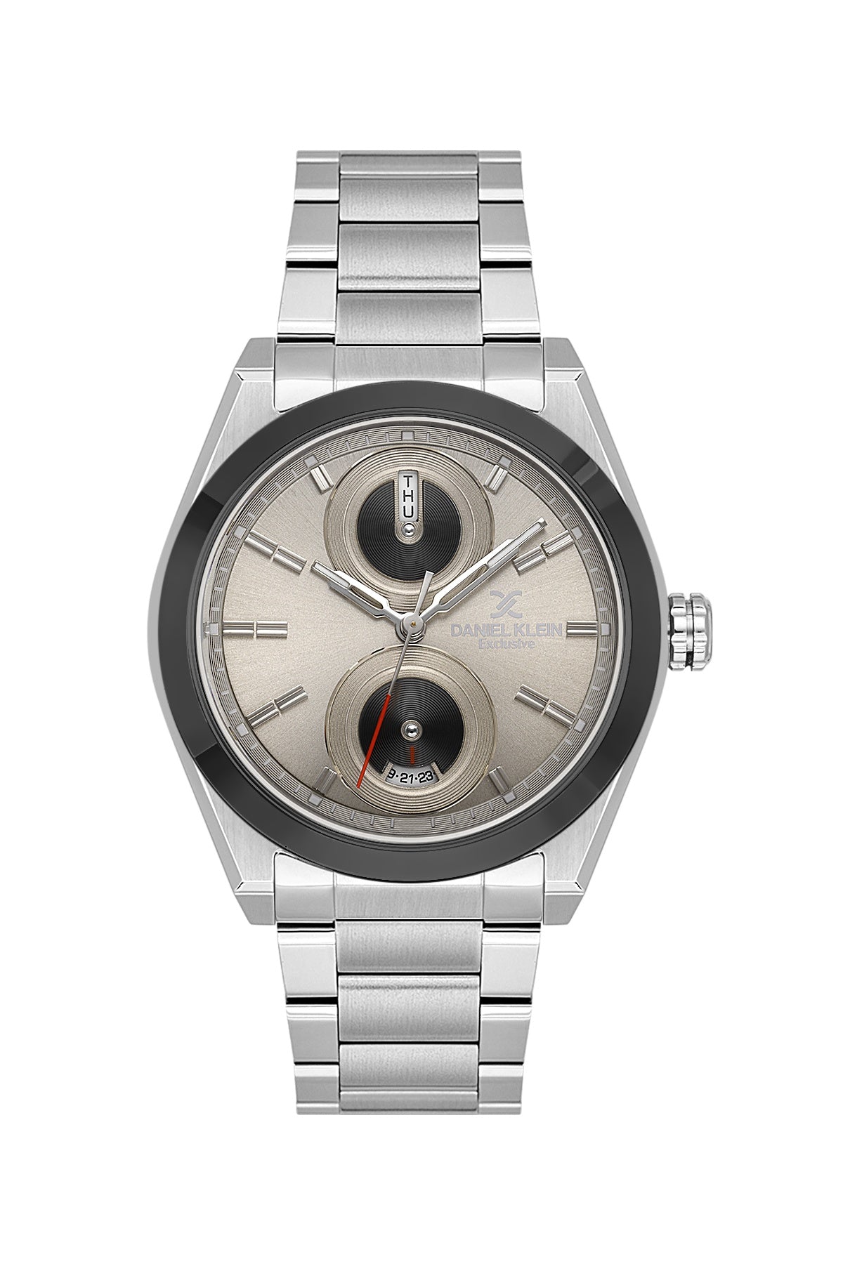 Men Grey Dial Silver Multifunction Analogue Watch