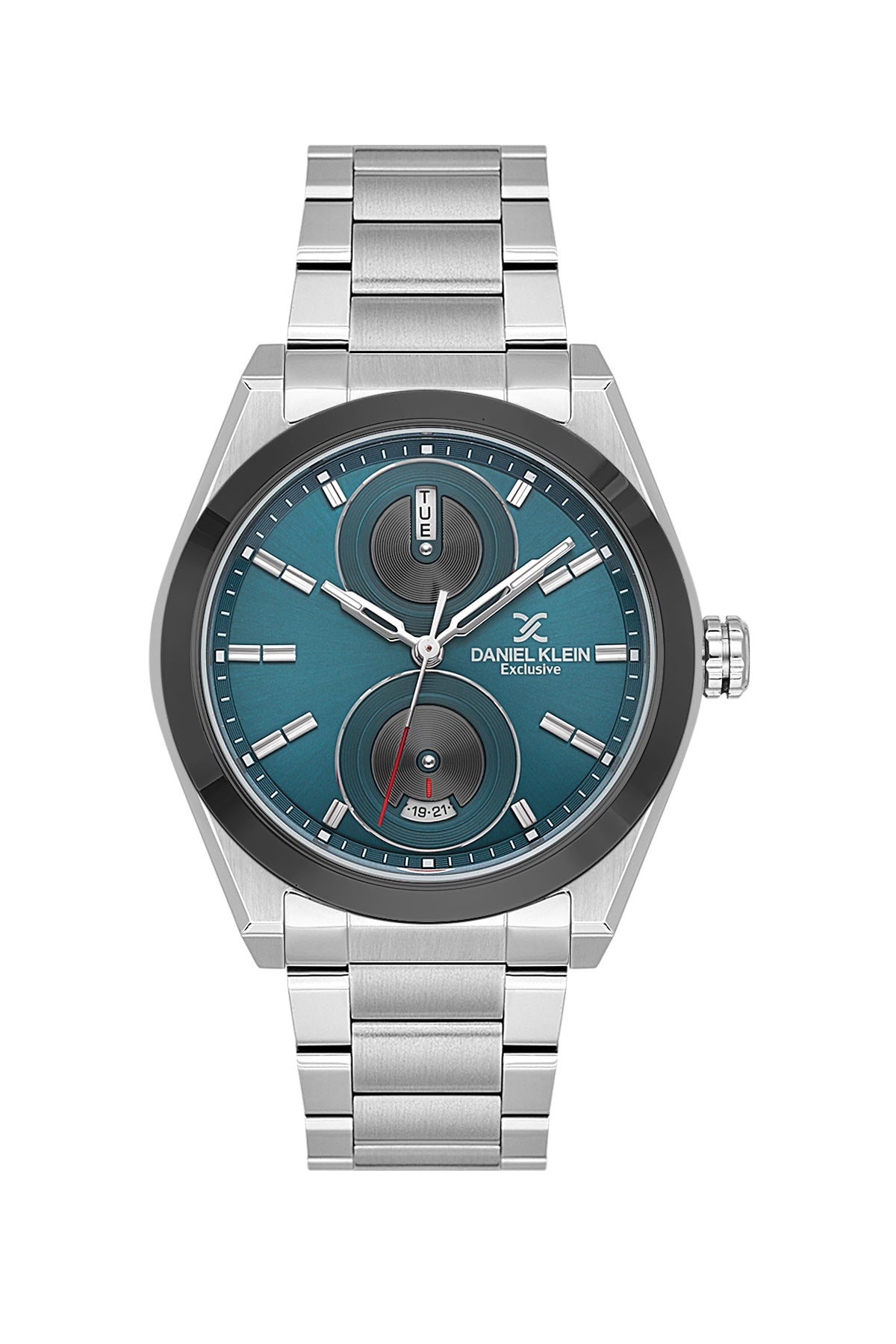 Men Blue Dial Silver Multifunction Analogue Watch