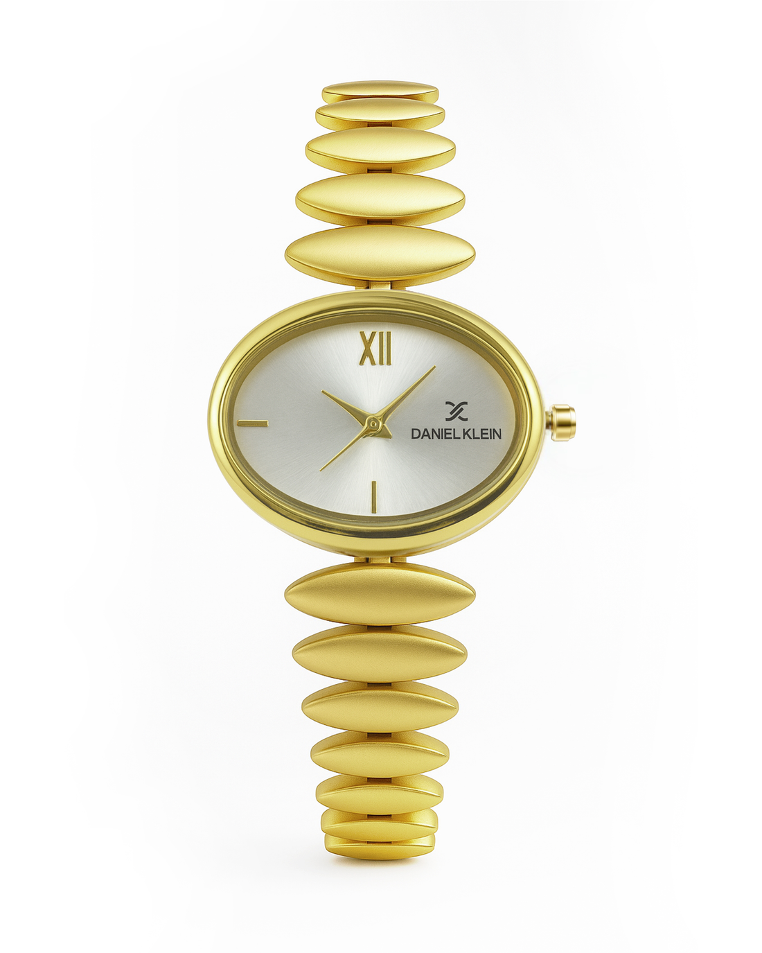 "Daniel Klein Women’s Luxe Oval Gold Bracelet Watch – Elegant White Dial, Premium Design" DK.20.10001-2