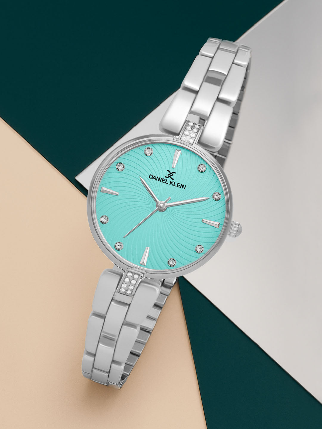 "Daniel Klein Women’s Silver Bracelet Watch – Tiffany Blue Dial, Elegant Premium Design "