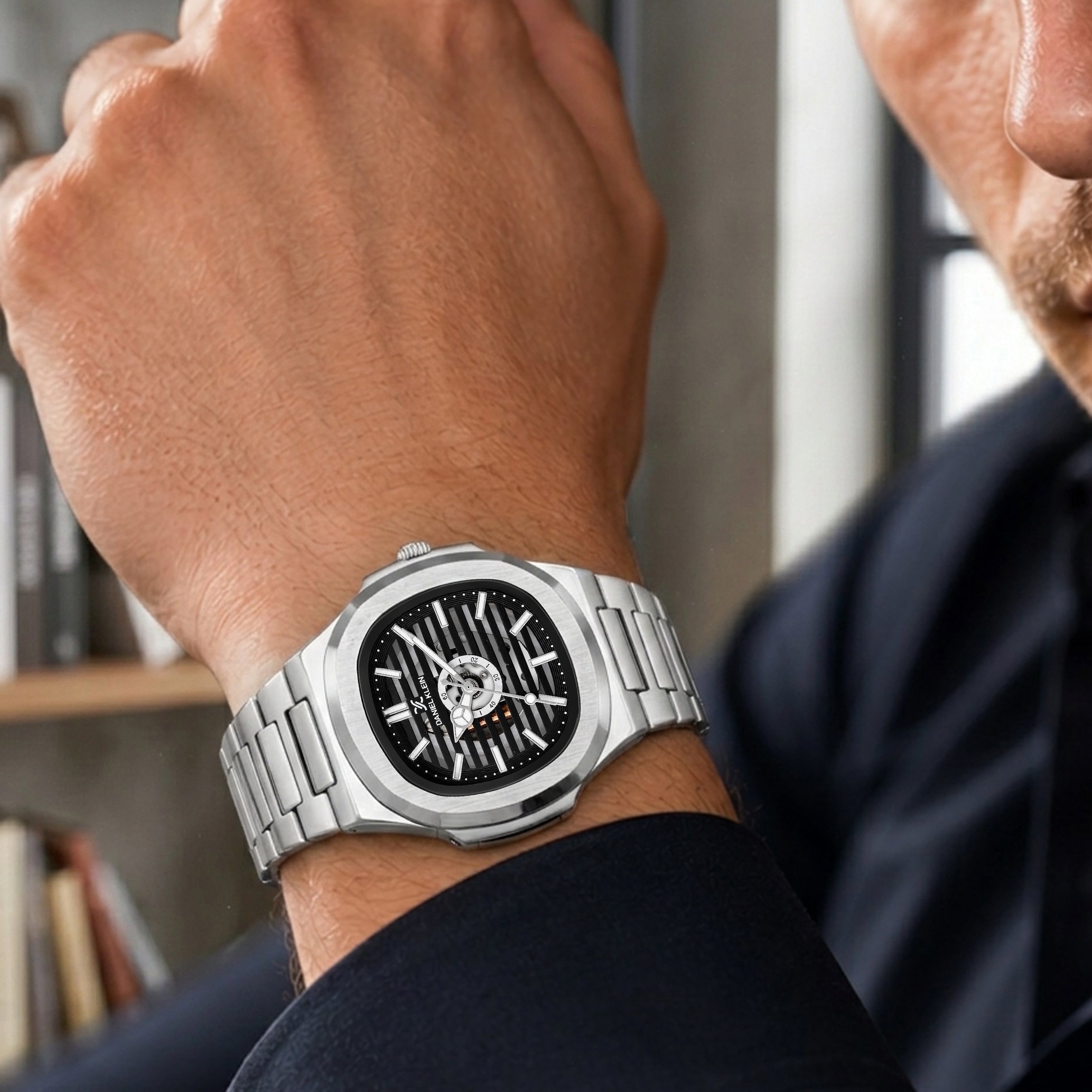Daniel Klein Luxury  Skeleton Dial Analog Watch for Men