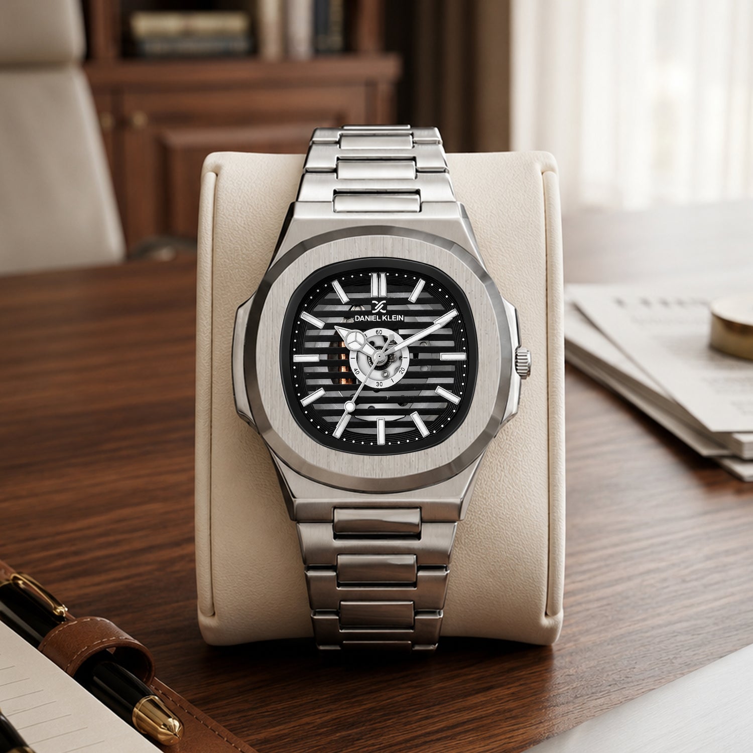 Daniel Klein Luxury  Skeleton Dial Analog Watch for Men