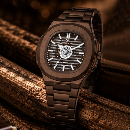 Daniel Klein Luxury  Skeleton Dial Analog Watch for Men
