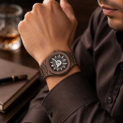 Daniel Klein Luxury  Skeleton Dial Analog Watch for Men