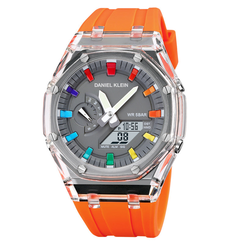 Grey Analog Digital Men Watch with silicone  Strap