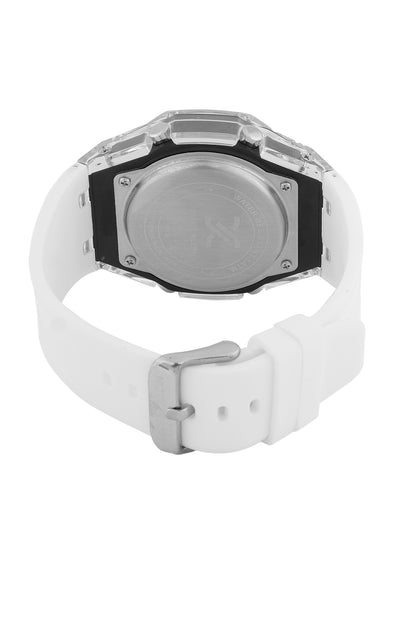 Grey Analog Digital Men Watch with silicone  Strap