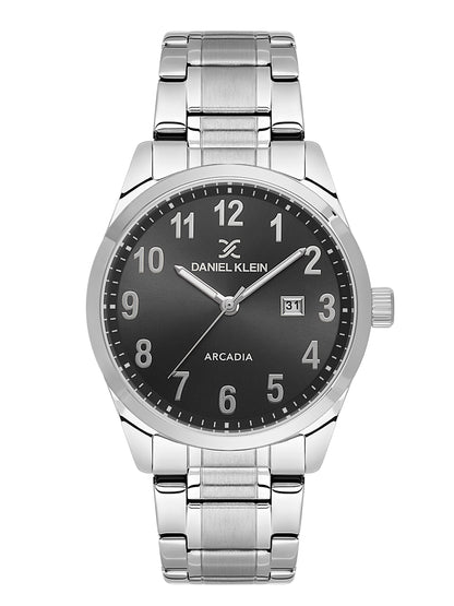 Daniel Klein Arcadia Men’s Gun Black Stainless Steel Watch DK.6.14083-2
