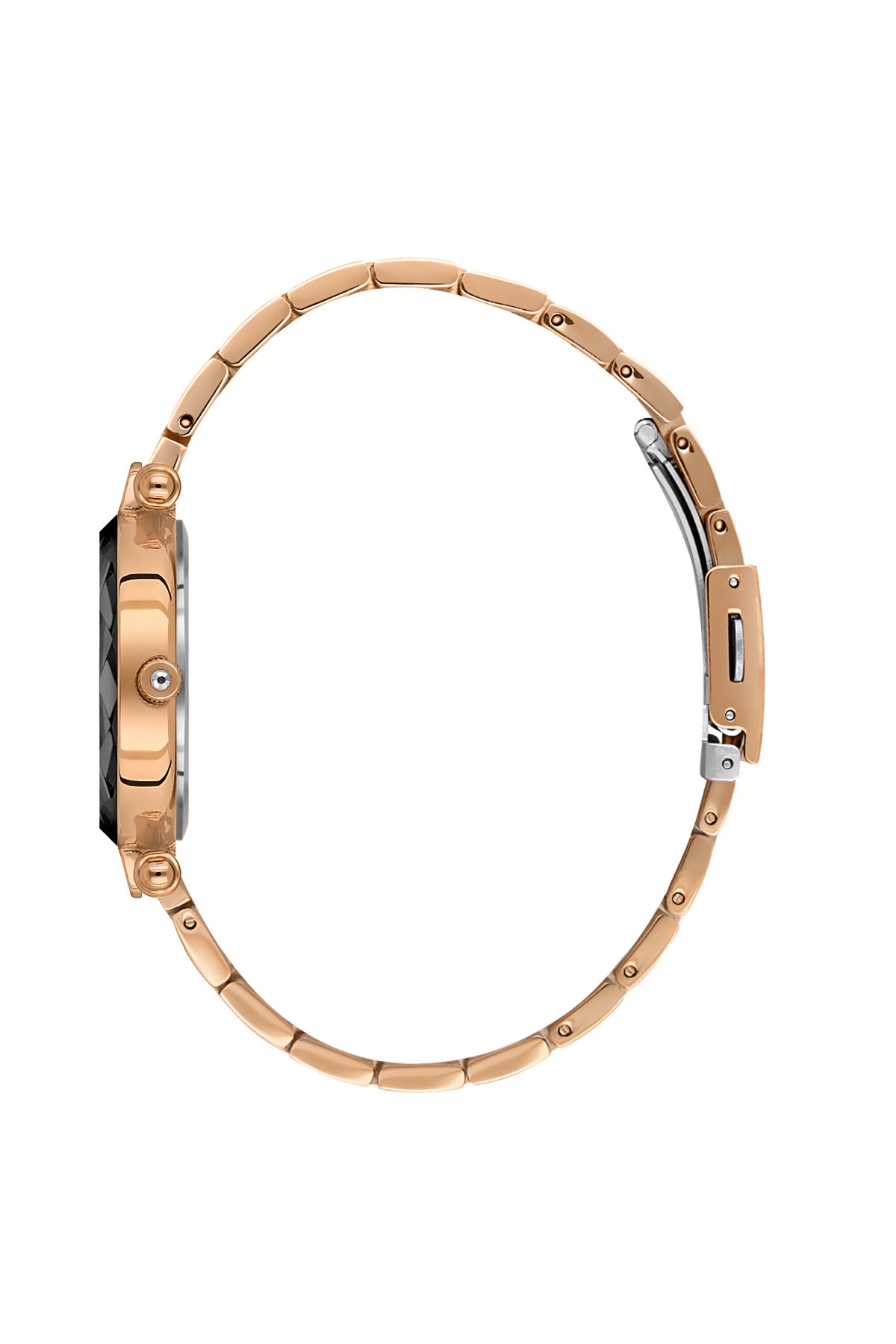 Daniel Klein Women’s Analog Watch – Gun Black Dial, IP Pink Rose Gold Strap DK.6.14132-5