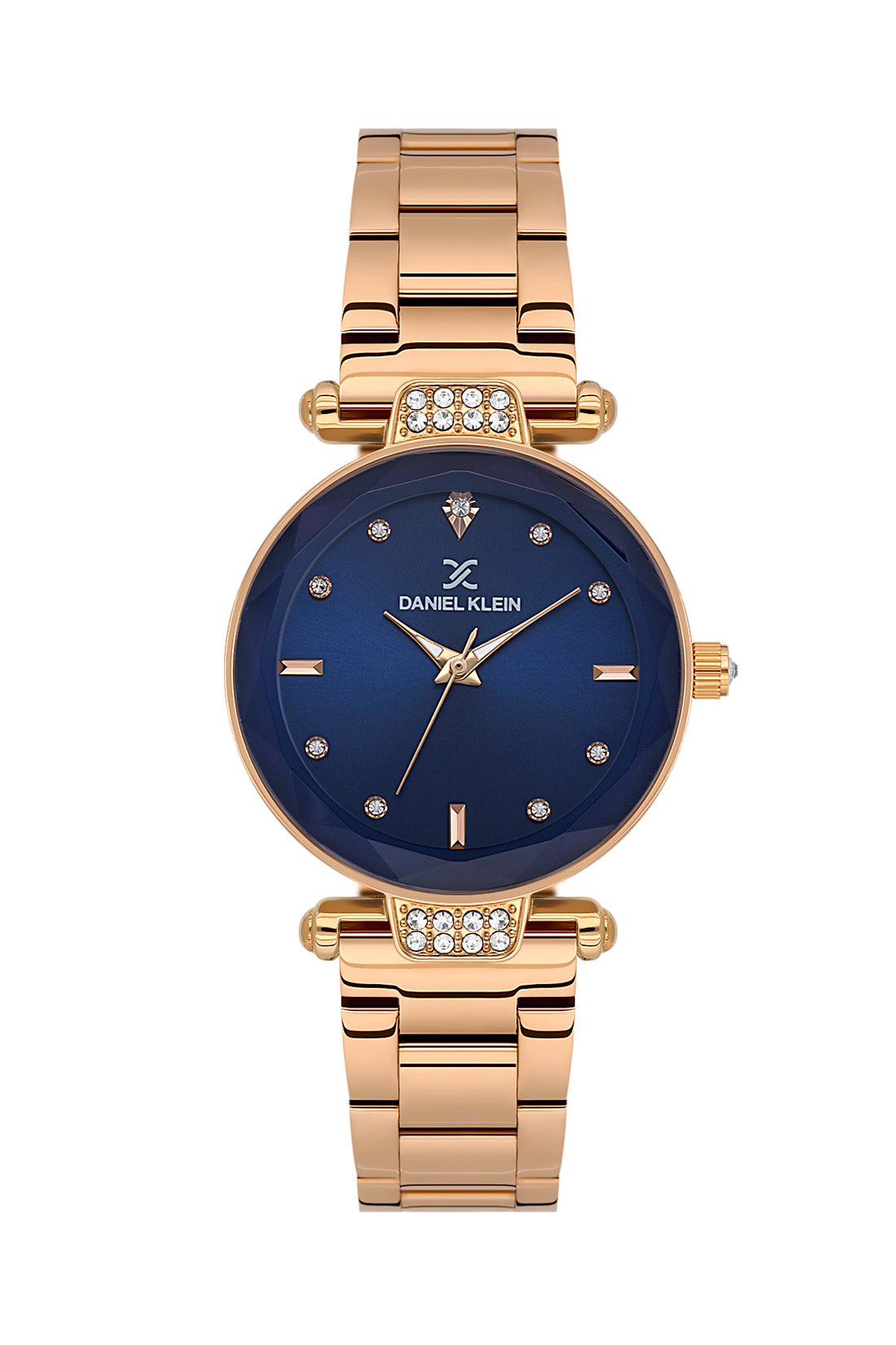 Daniel Klein Women’s Analog Watch – Blue Dial, IP Pink Rose Gold Strap DK.6.14132-6