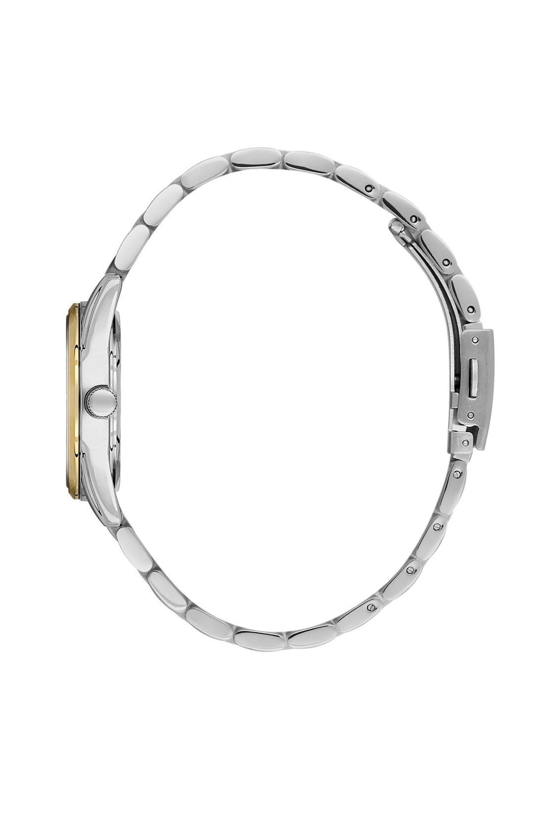 Daniel Klein Women’s Analog Watch – Light Champagne Dial, Silver–Gold Strap DK.6.14133-4