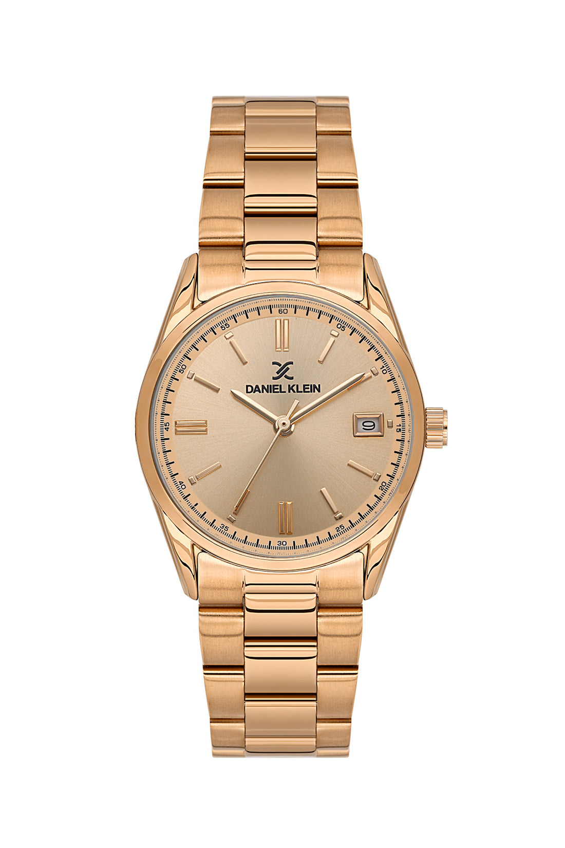 Daniel Klein Women’s Analog Watch – Silver Dial, IP Pink Rose Gold Strap DK.6.14133-5
