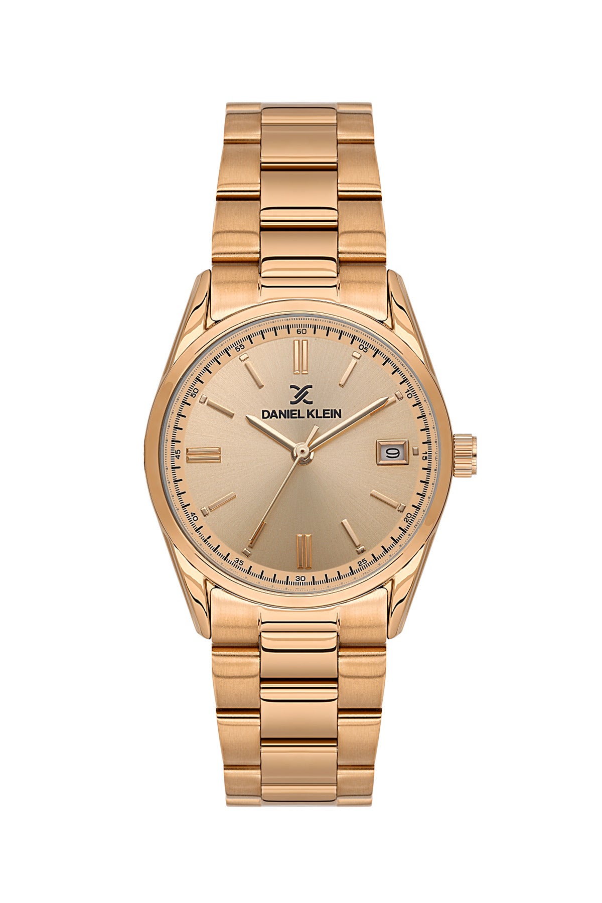 Daniel Klein Women’s Analog Watch – Silver Dial, IP Pink Rose Gold Strap DK.6.14133-5