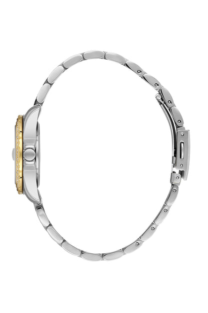 Daniel Klein Women’s Analog Watch – Dark Green Dial, Silver–Gold Strap DK.6.14134-4