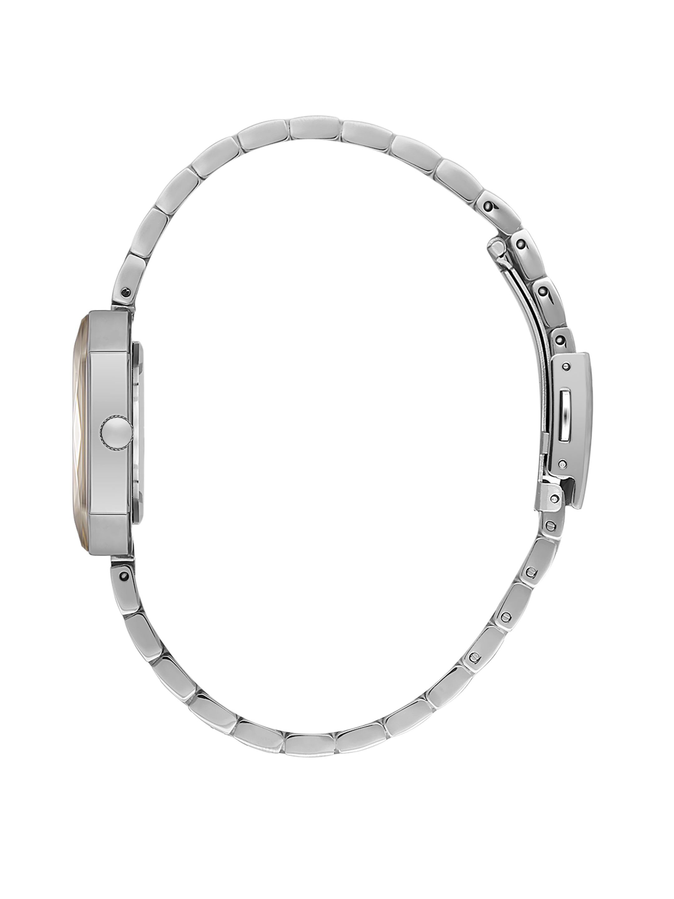 Daniel Klein Analog Silver Round Dial Silver and Gold Case Silver Strap Quartz Water-Resistant Wrist Watch for Women Girls, Ladies DK.6.14182-5