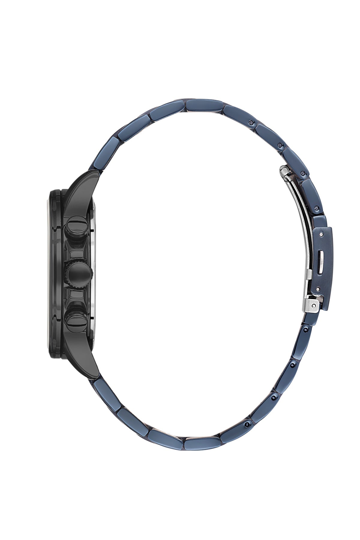 Men Navy Blue Dial Blue Chronograph Analogue Watch