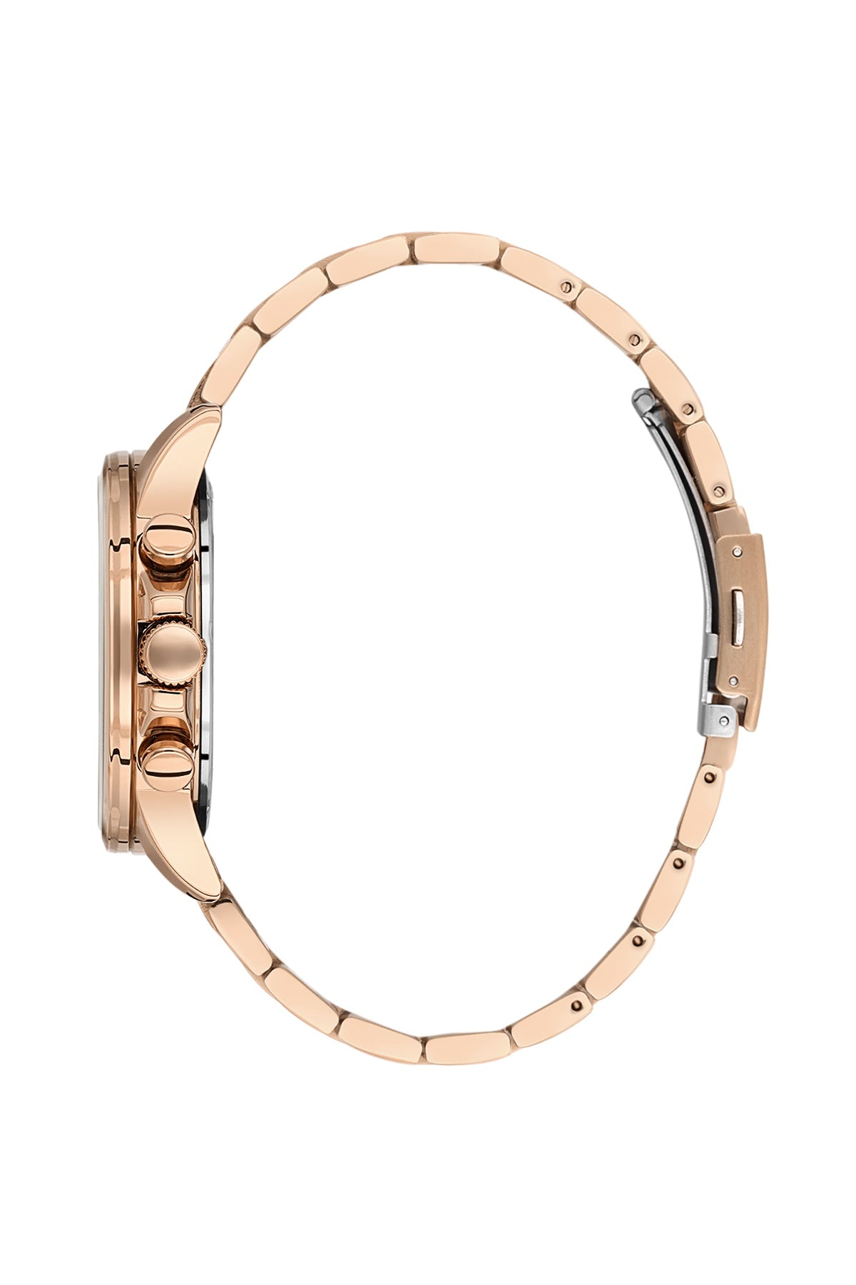 Men Silver Dial Rose Gold Chronograph Analogue Watch