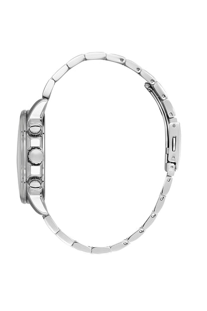 Men Silver Dial Silver Chronograph Analogue Watch