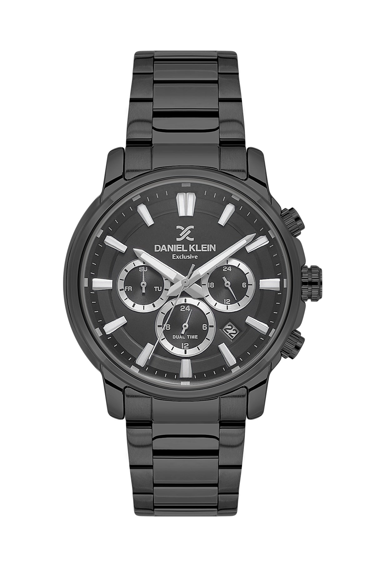Men Grey Dial Gunmetal Chronograph Analogue Watch