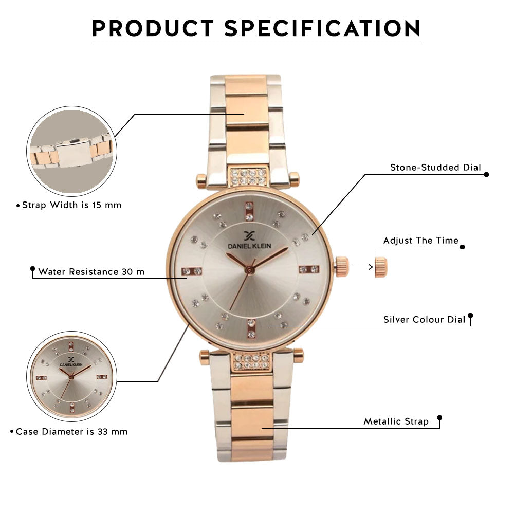 Daniel Klein Premium Women Silver Dial Watch