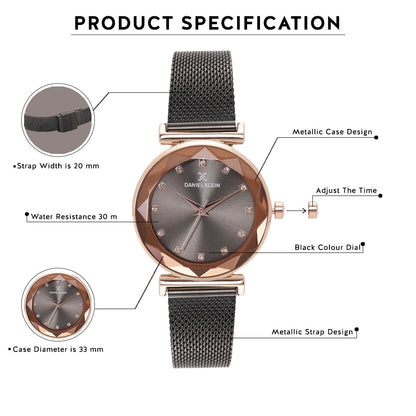 Daniel Klein Premium Women Black Dial Watch