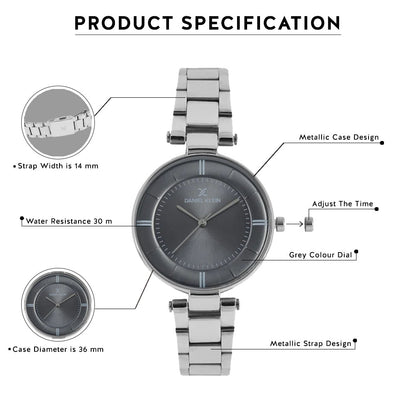 Daniel Klein Premium Women Grey Dial Watch