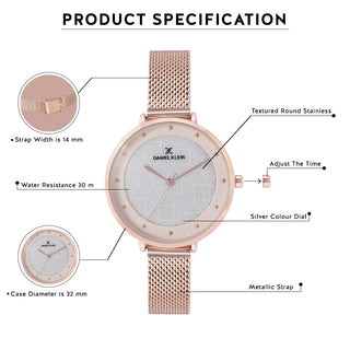 Daniel Klein Premium Women Silver Dial Watch