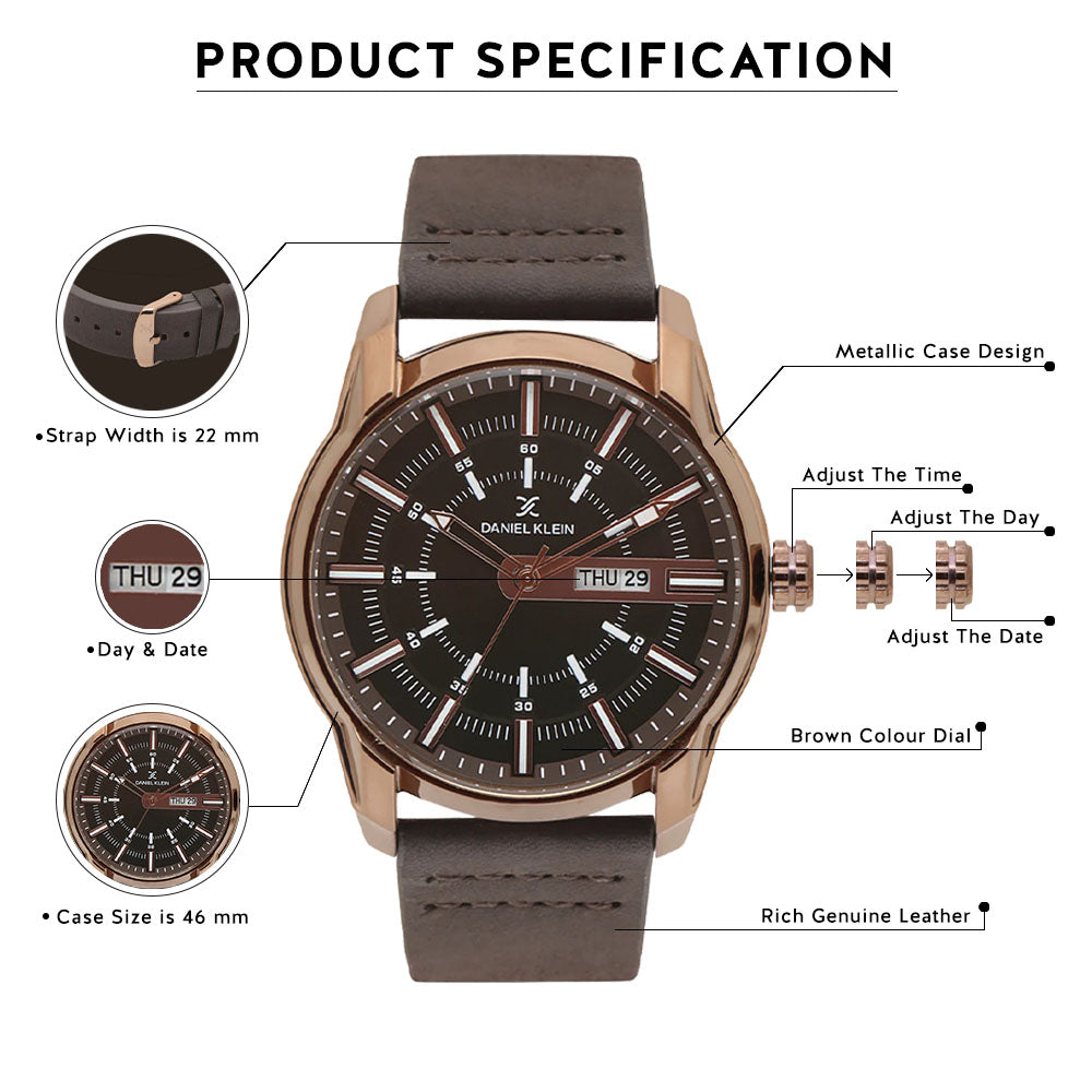 Daniel Klein Premium Men Brown Dial Watch