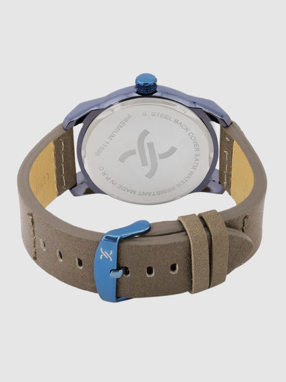 Daniel Klein Men Grey Leather Analogue Watch DK11599-6