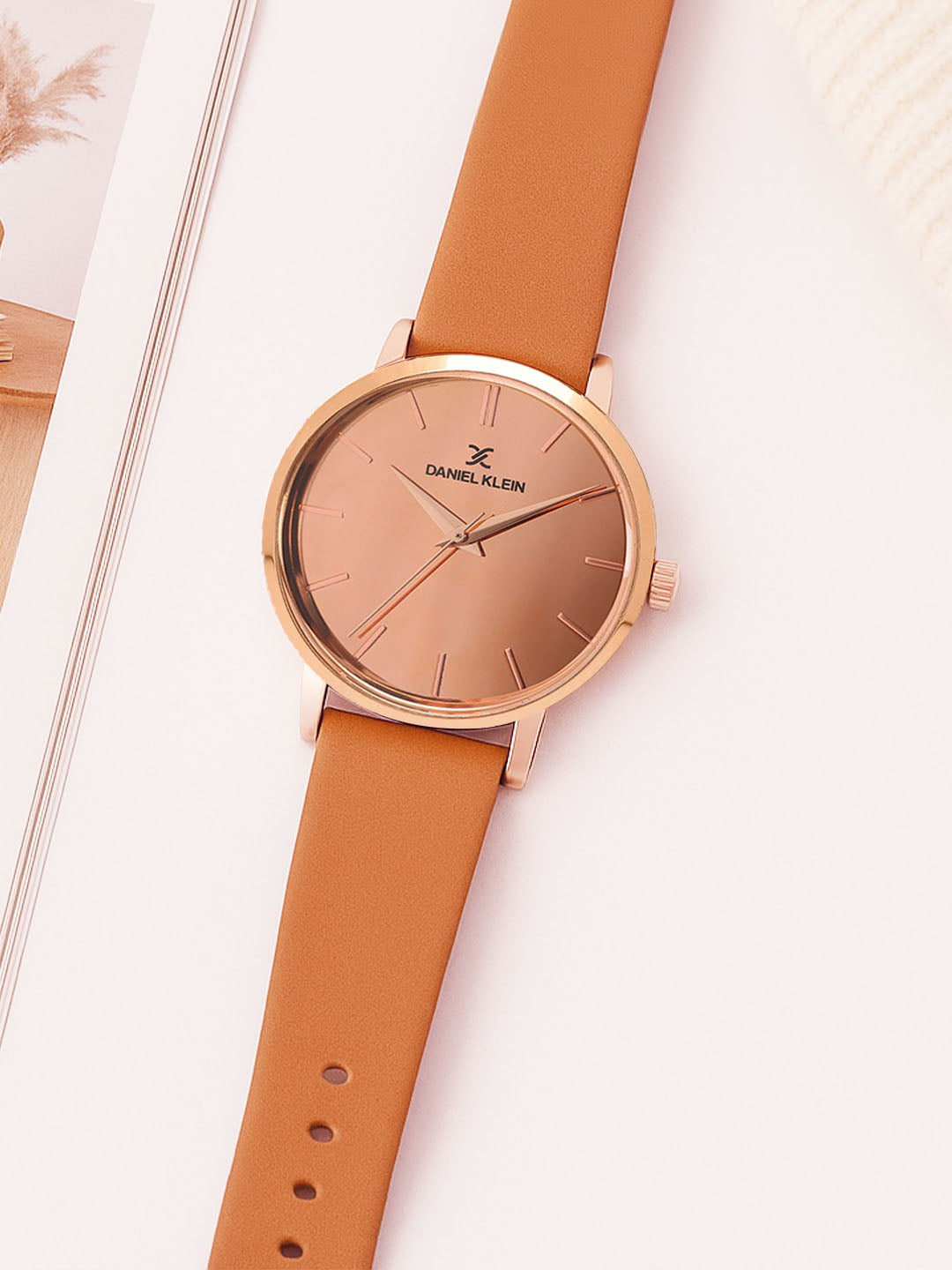 Daniel Klein Premium Women Rose Gold Dial Watch