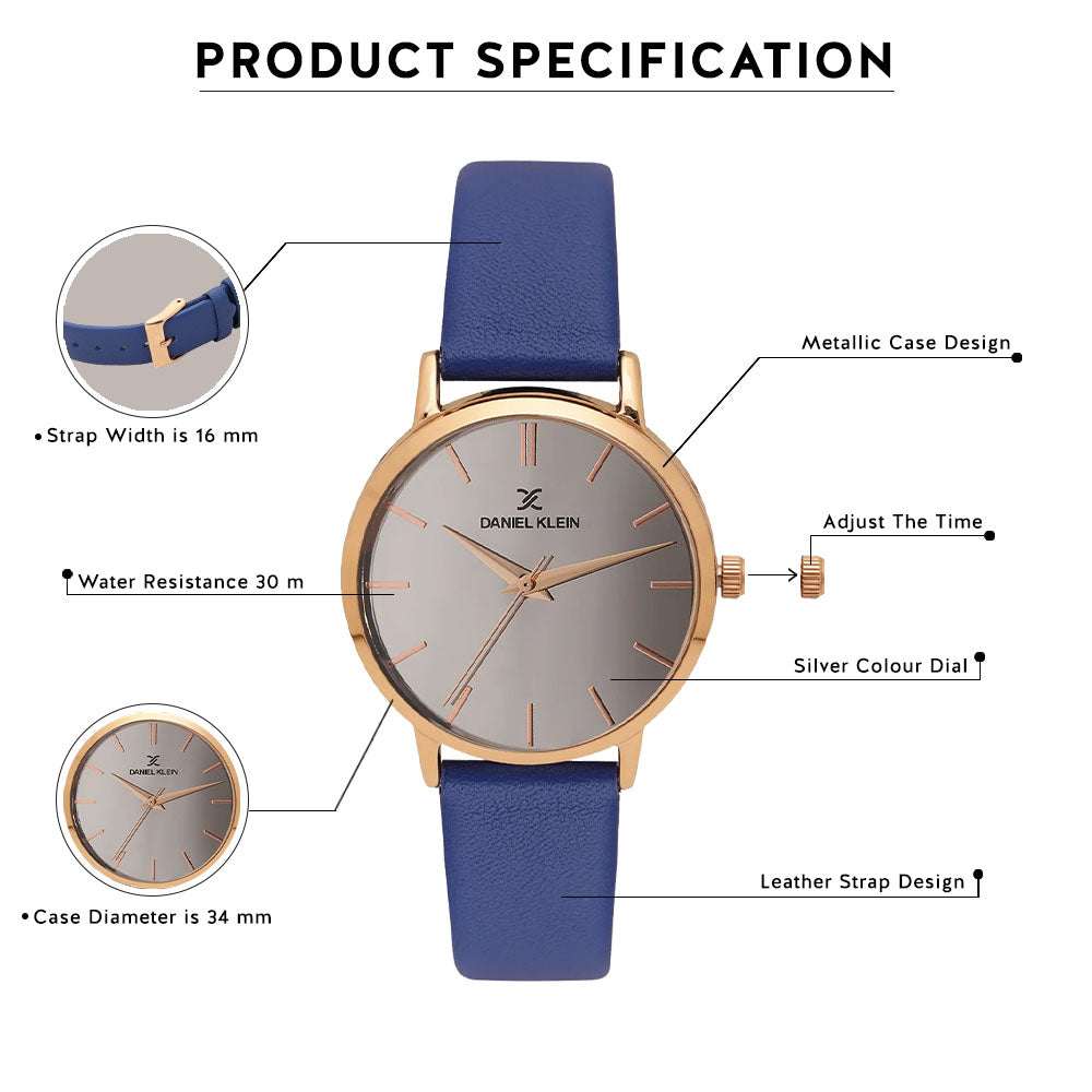 Daniel Klein Premium Women Silver Dial Watch