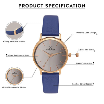 Daniel Klein Premium Women Silver Dial Watch