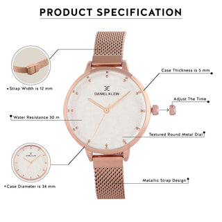 Daniel Klein Premium Women Silver Dial Watch
