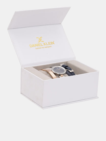 Daniel Klein Gift Set Dark Blue Dial Watch