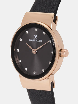 Daniel Klein Fiord Women Gun Black Dial Watch