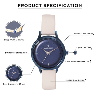 Daniel Klein Premium Women Blue Dial Watch
