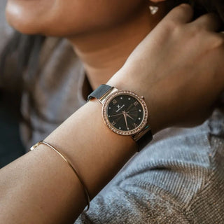 Daniel Klein Premium Women Gun Black Dial Watch