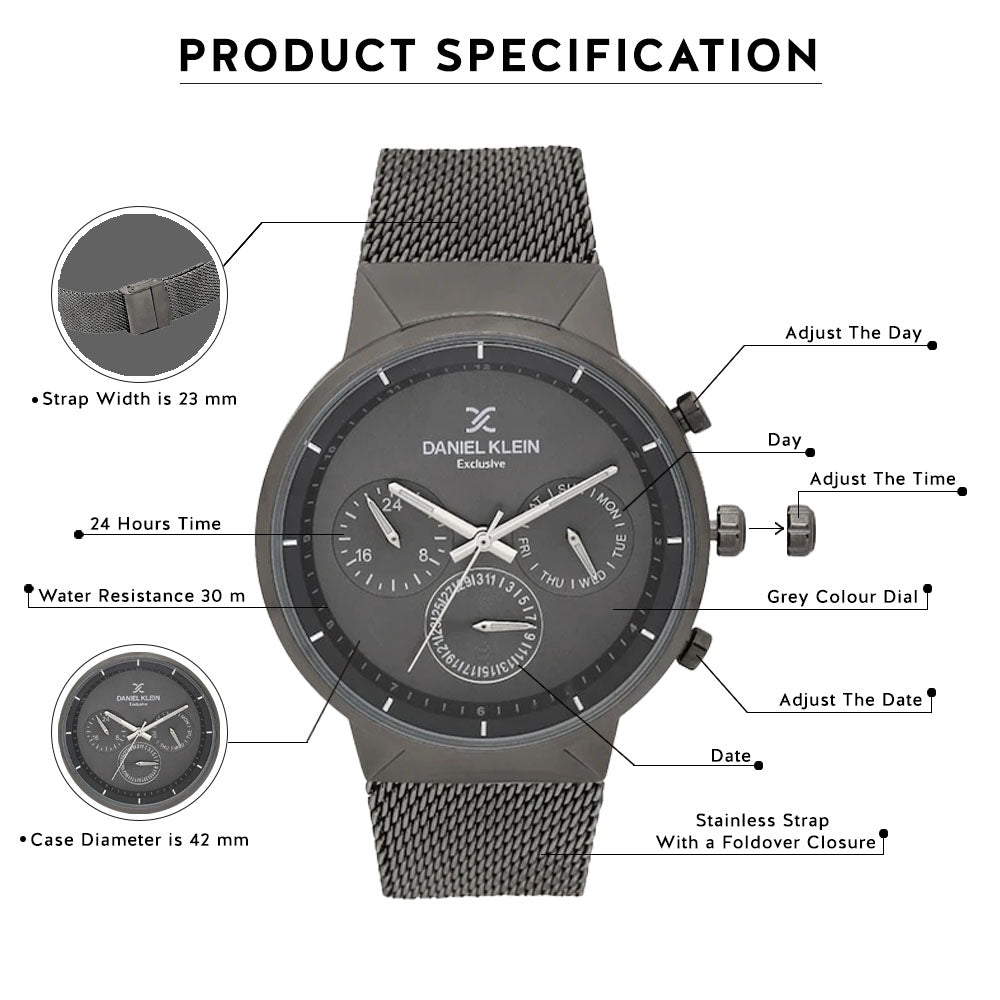 Daniel Klein Exclusive Men Grey Dial Watch