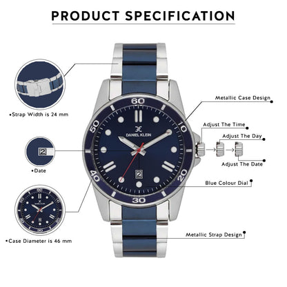 Daniel Klein Premium Men Blue Dial Watch