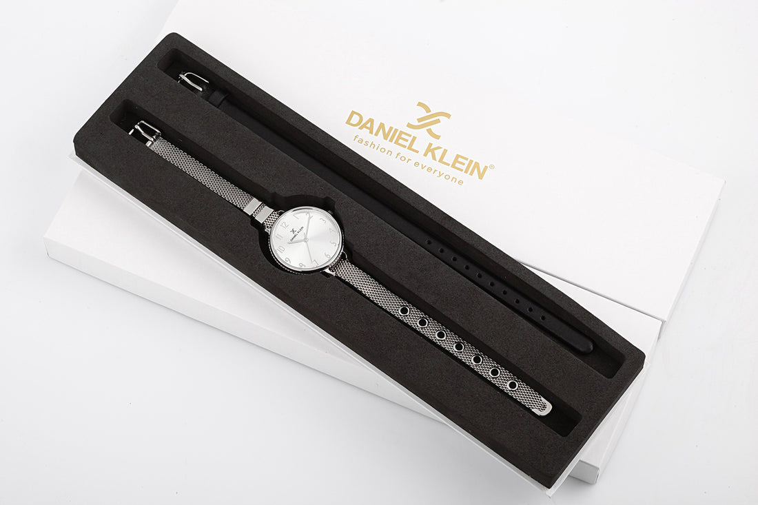 Daniel Klein Gift Set Silver Dial Watch