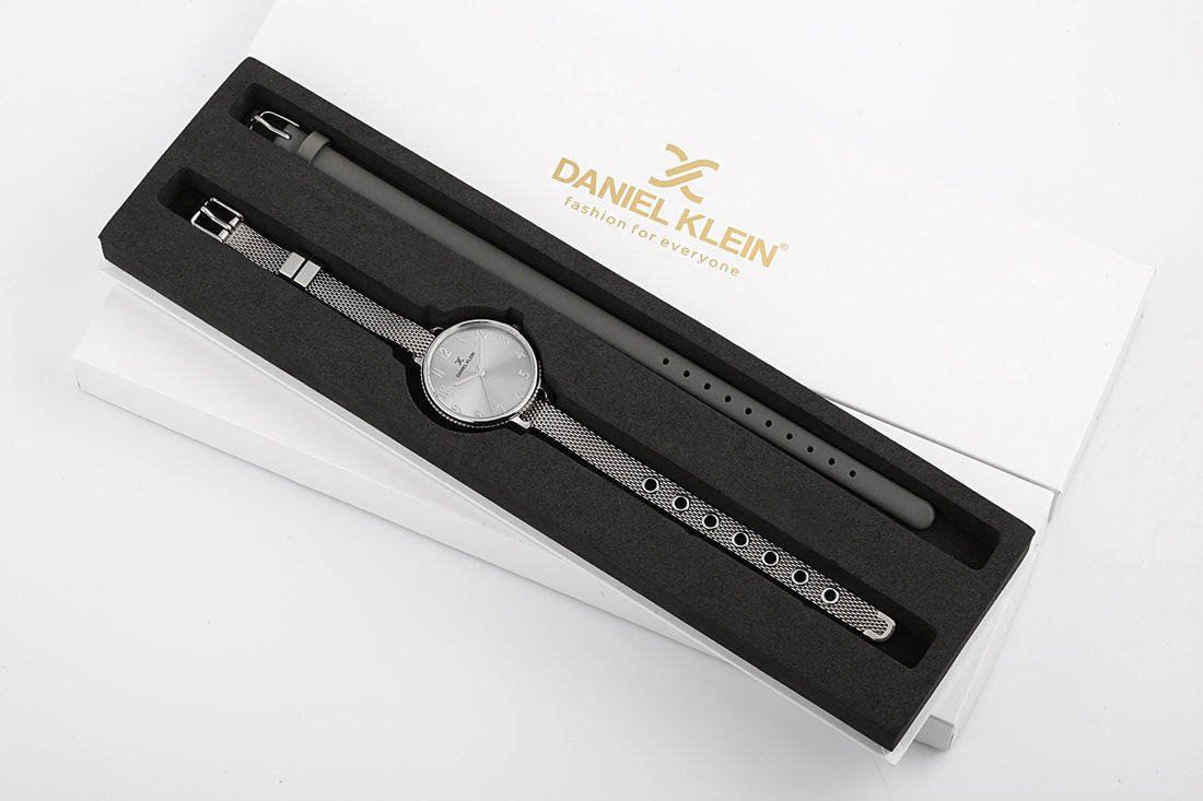 Daniel Klein Gift Set Grey Dial Watch