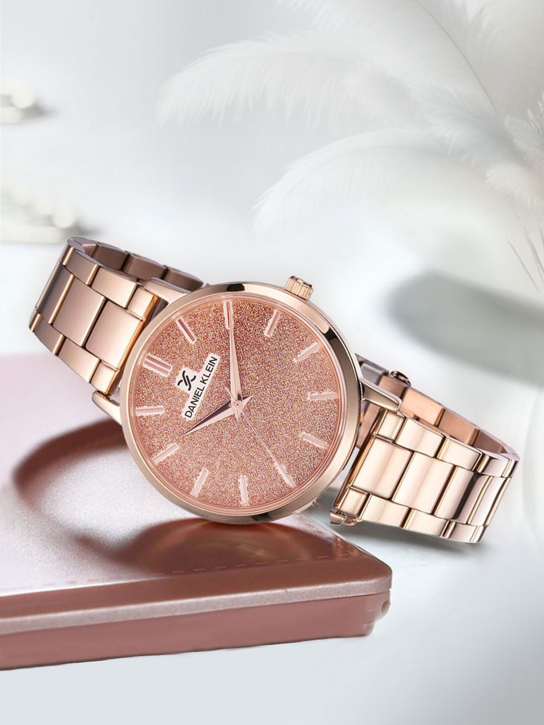 Daniel Klein Premium Women Rose Gold Dial Watch