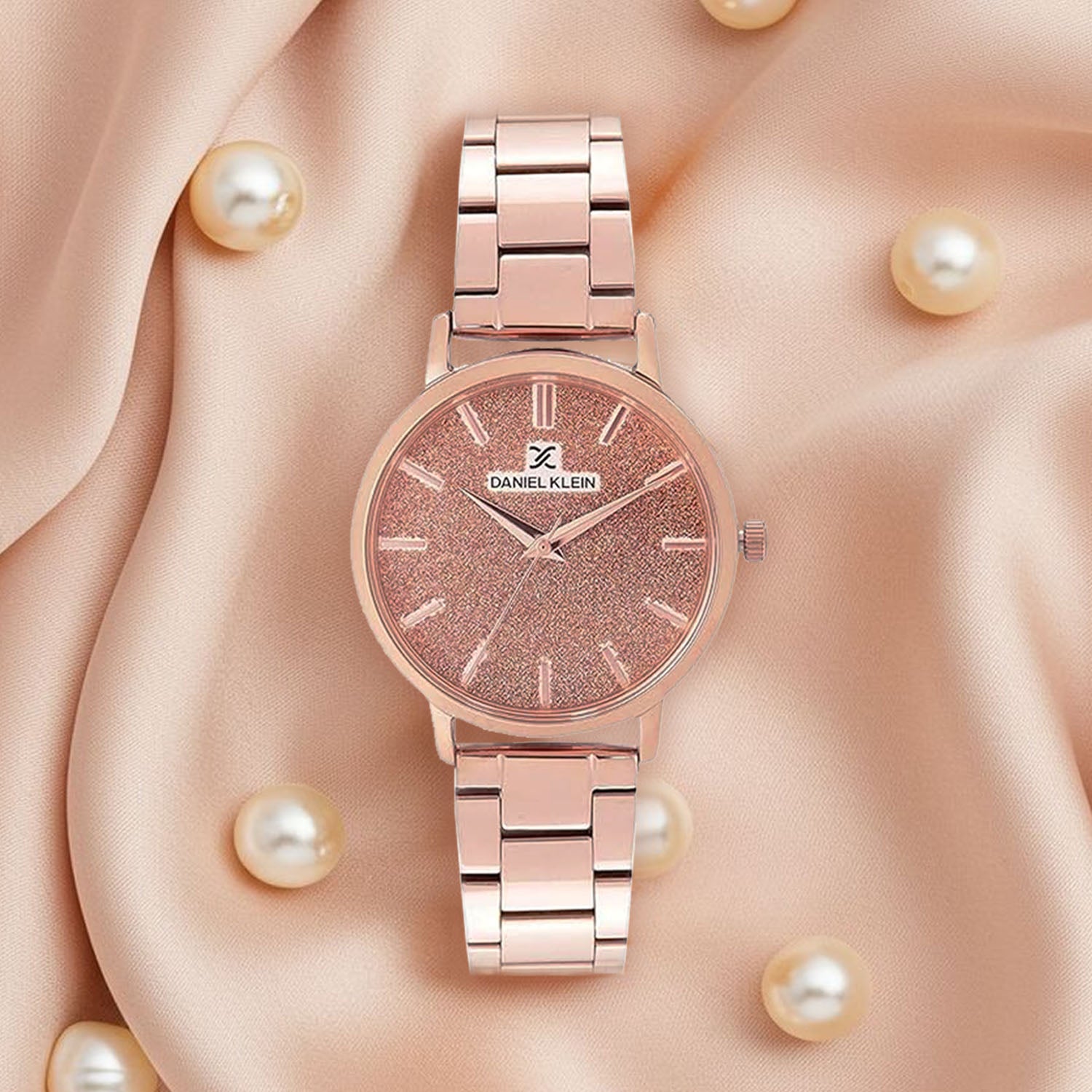 Daniel Klein Premium Women Rose Gold Dial Watch