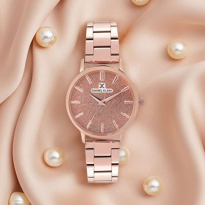 Daniel Klein Premium Women Rose Gold Dial Watch