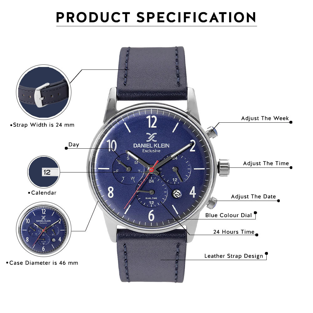 Daniel Klein Exclusive Men Blue Dial Watch