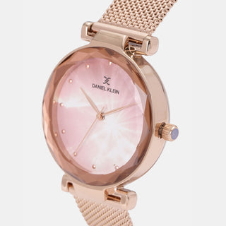 Daniel Klein Premium Women Pink Rose Gold Dial Watch
