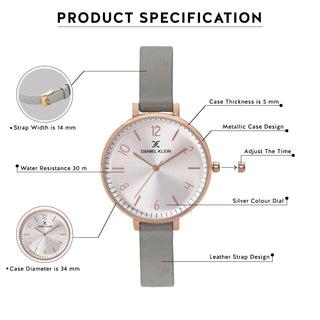 Daniel Klein Premium Women Silver Dial Watch