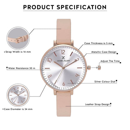 Daniel Klein Premium Women Silver Dial Watch