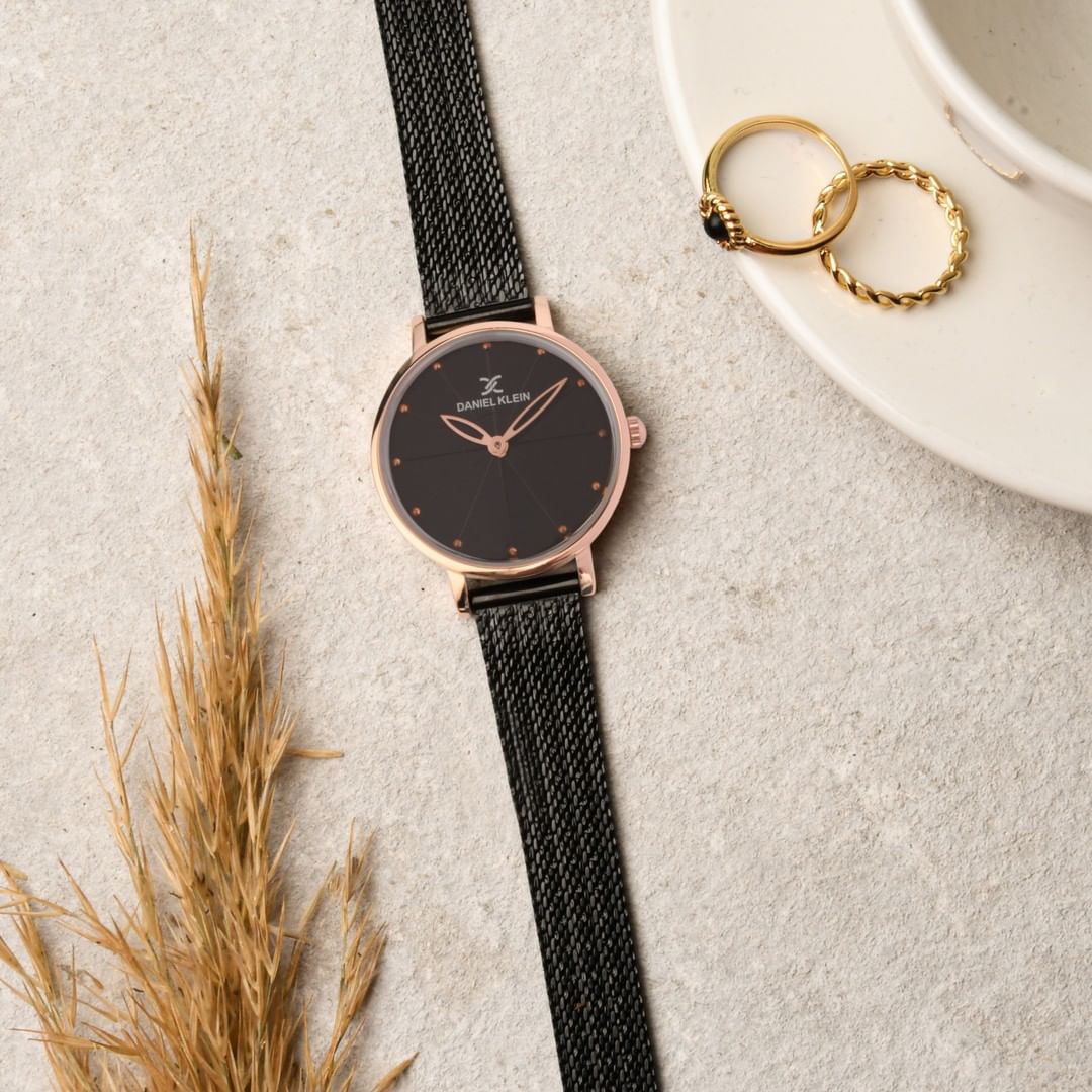 Daniel Klein Premium Women Gun Black Dial Watch