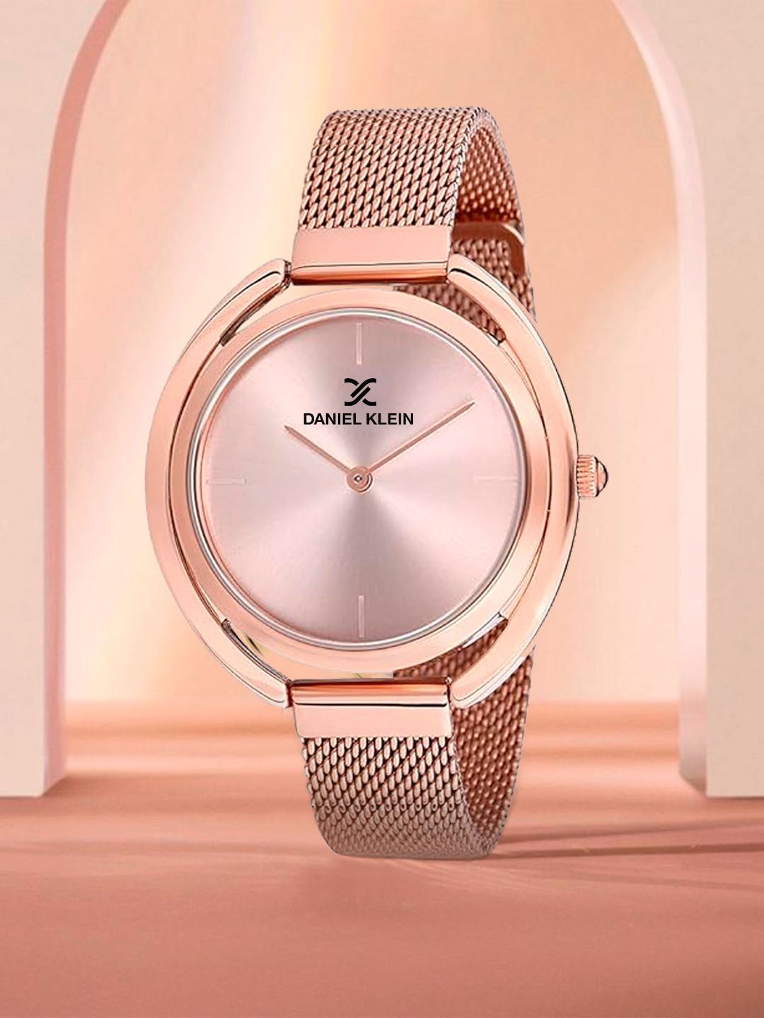 Daniel Klein Trendy Women Rose Gold Dial Watch