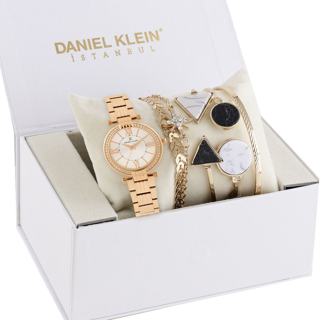 Rose Gold Dial Women&